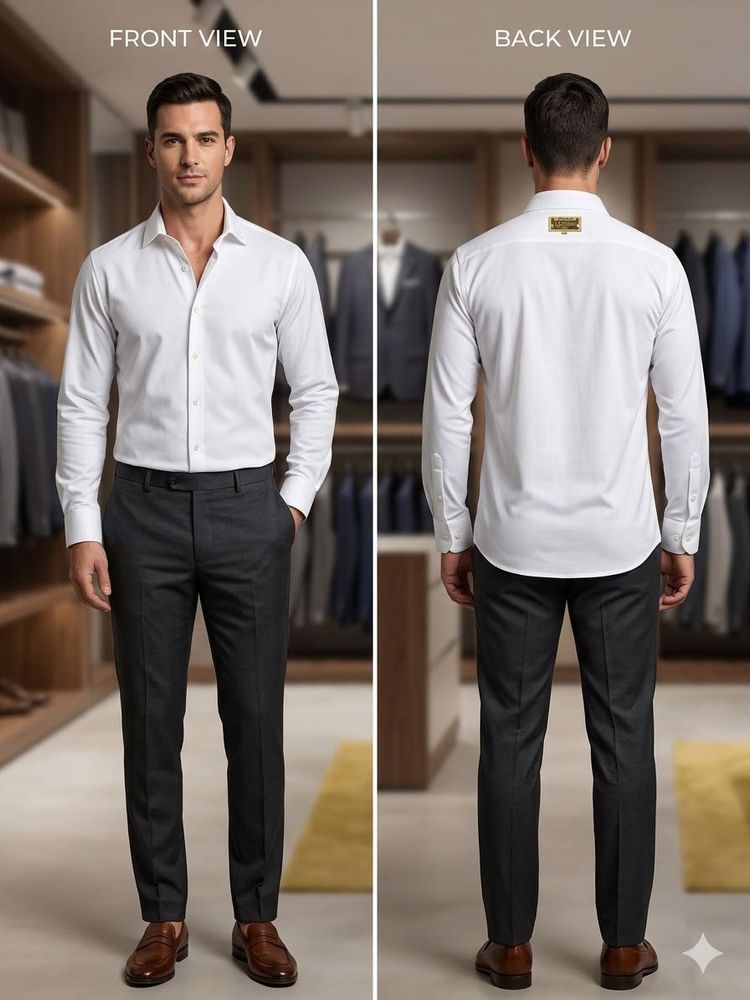 Men's Classic White Dress Shirt