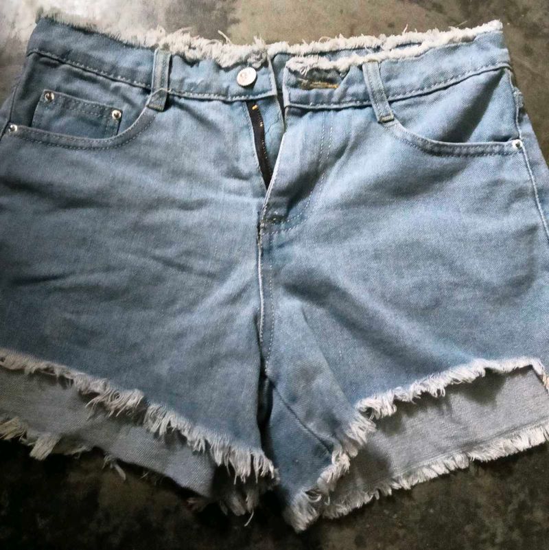 Light Wash Denim Shorts