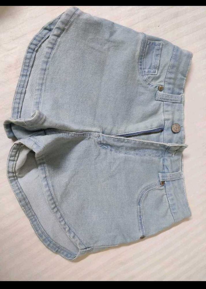 Light Wash Denim Shorts