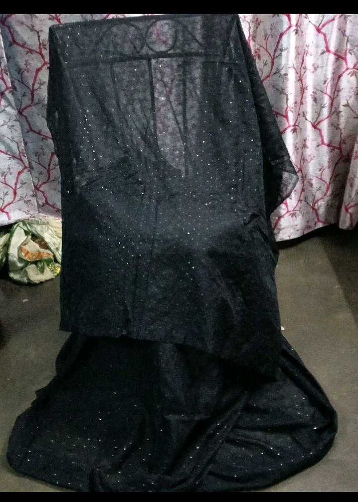 Elegant Black Net saaree