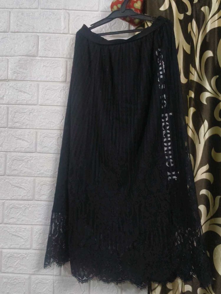 Elegant Black Lace Skirt