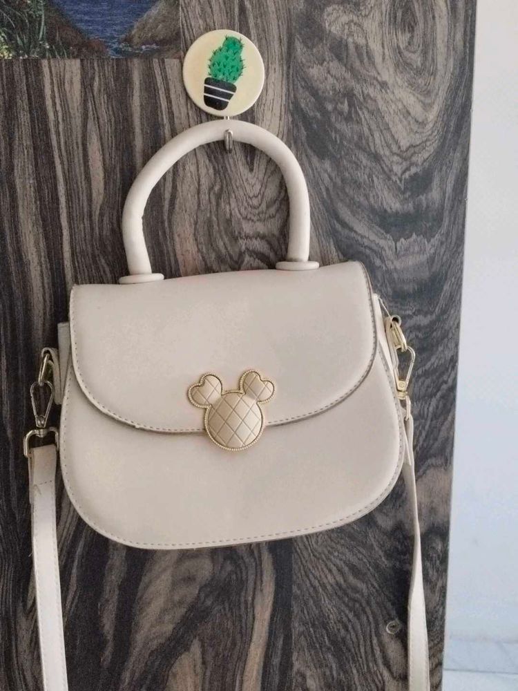 Cute Cream Crossbody Bag