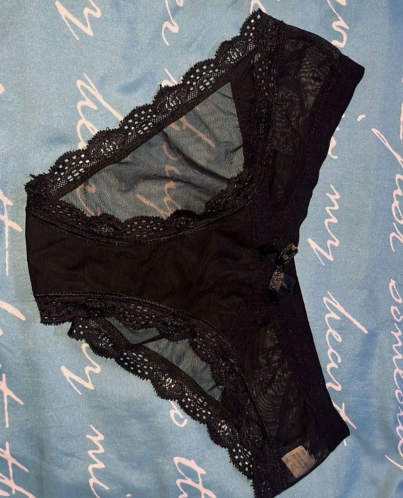 Black Lace Trimmed Panties
