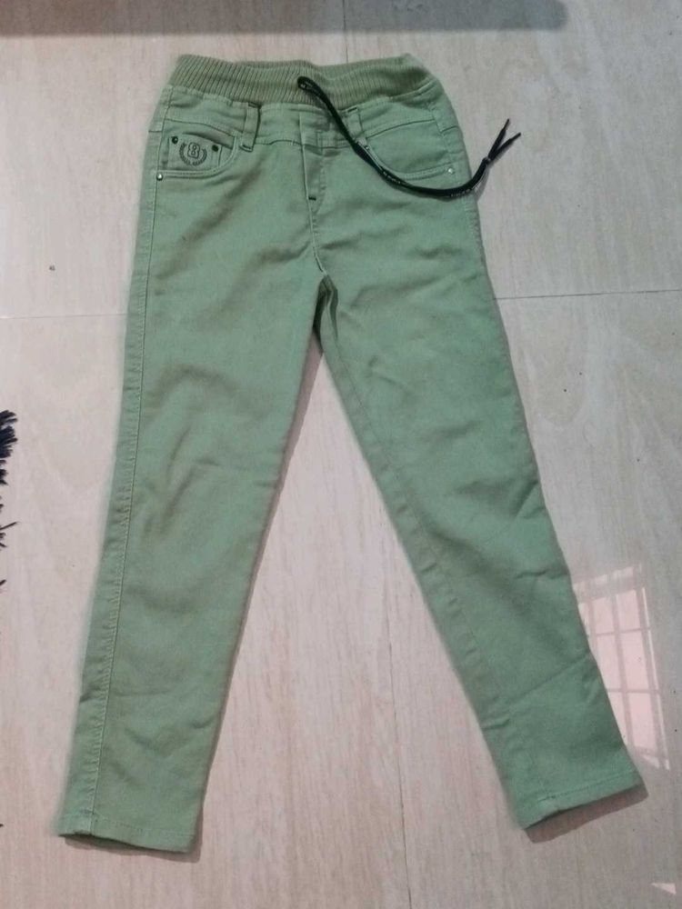 Stylish Green Denim Pants