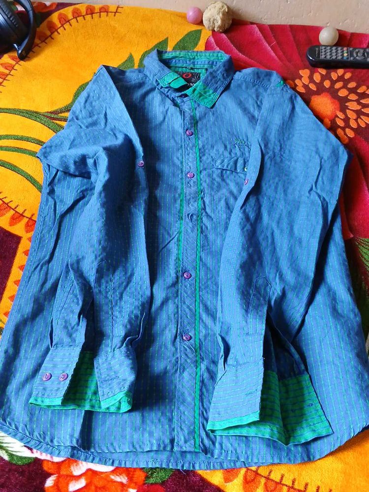 Blue Button-Down Shirt