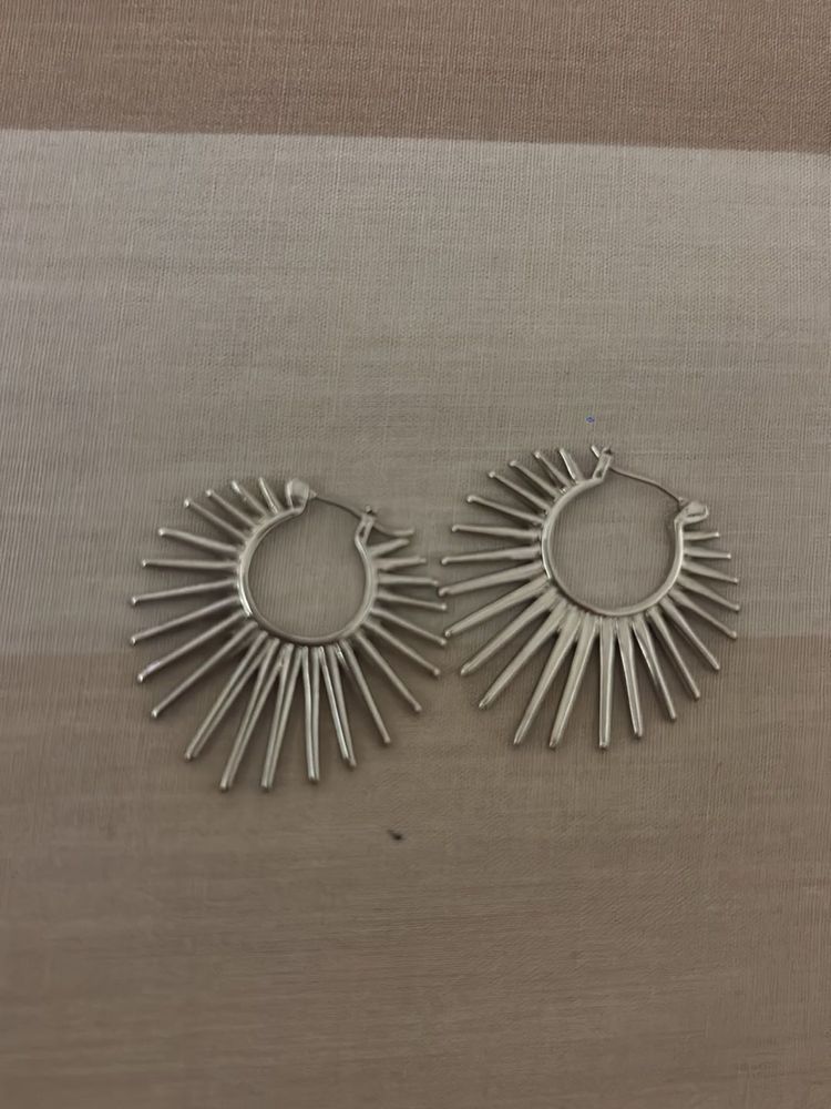 Unique Sunburst Hoop Earrings
