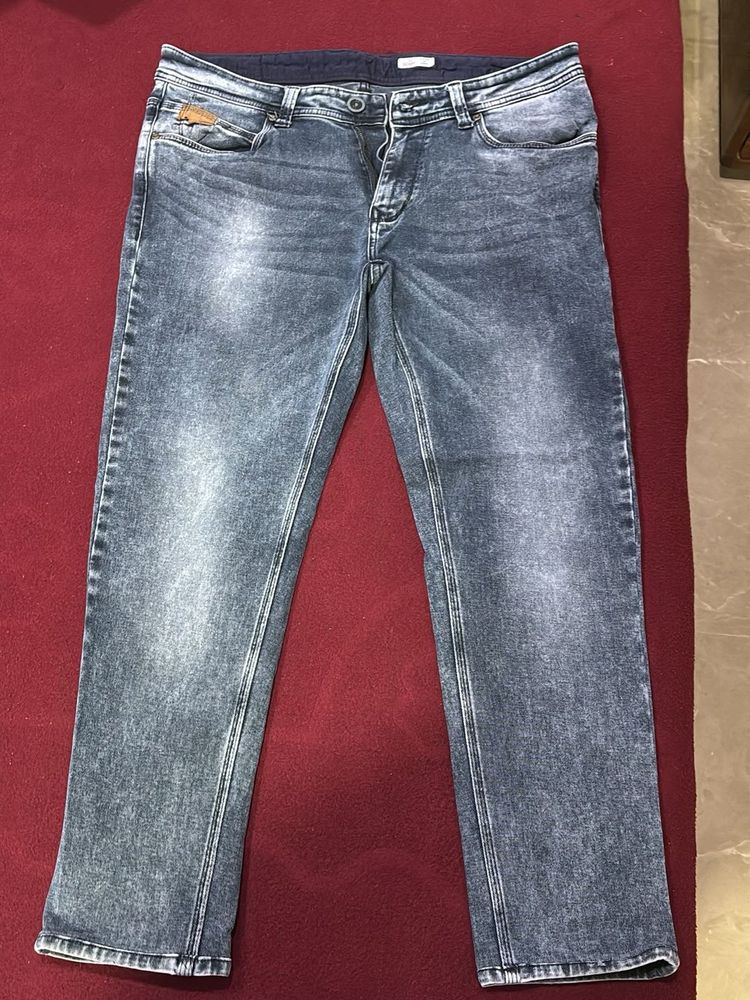 Stylish Denim Jeans Gray/Black