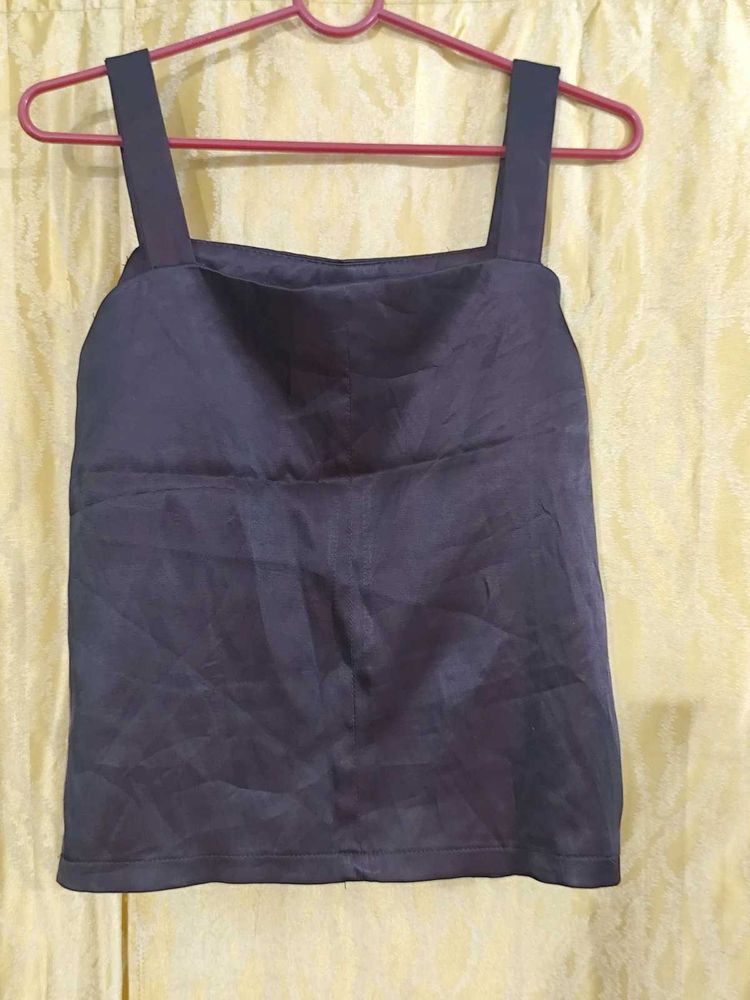 Satin Camisole Top (dark rose + burgundy colour)