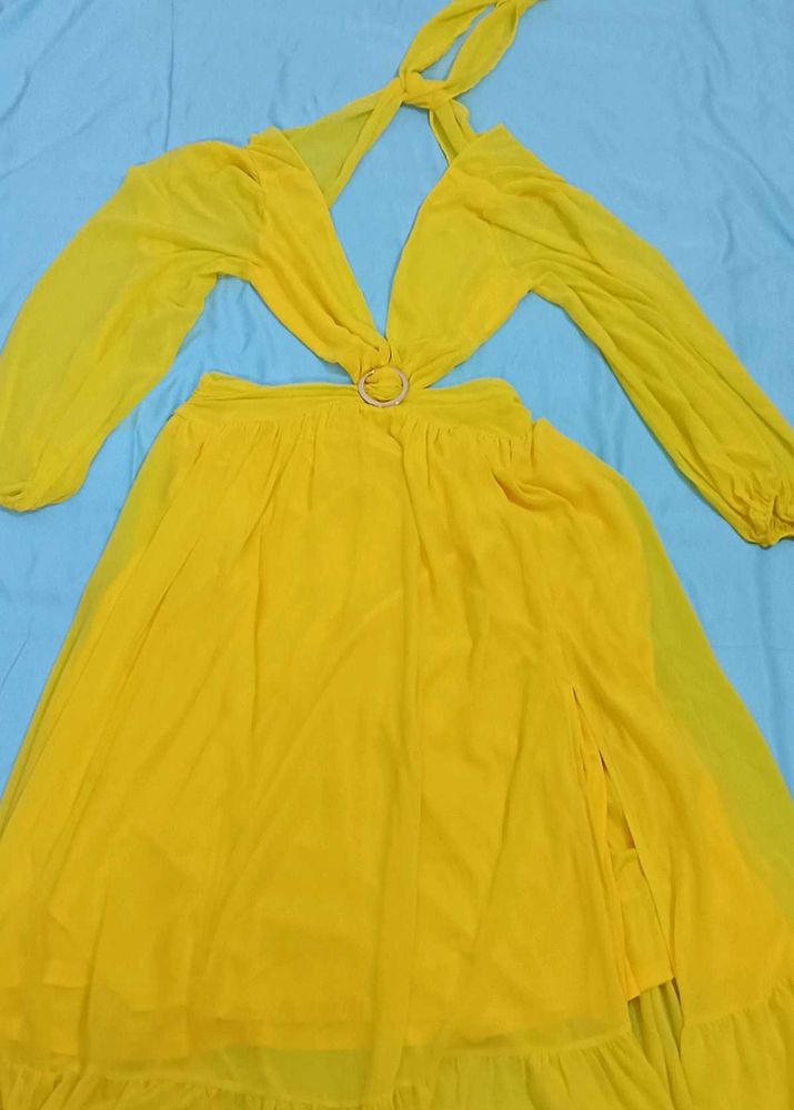 Vibrant Yellow Maxi Dress
