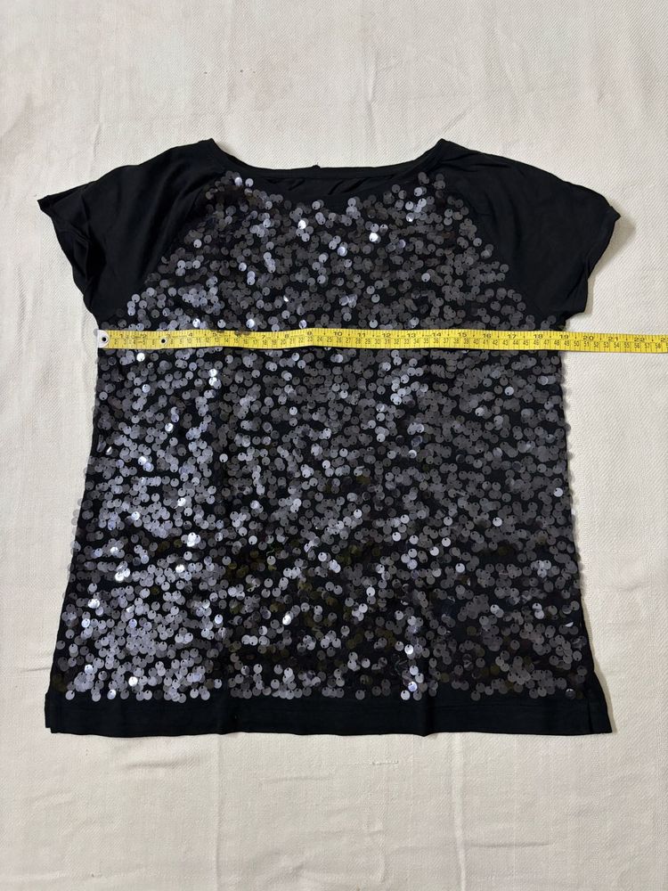 Sparkly Sequin Black Top