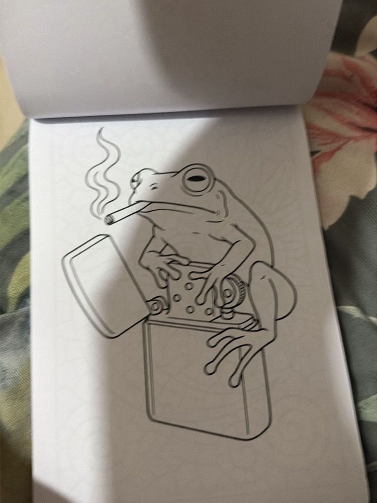 Cool Frog Coloring Book Page