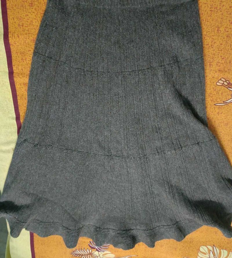 Gray woolen Skirt
