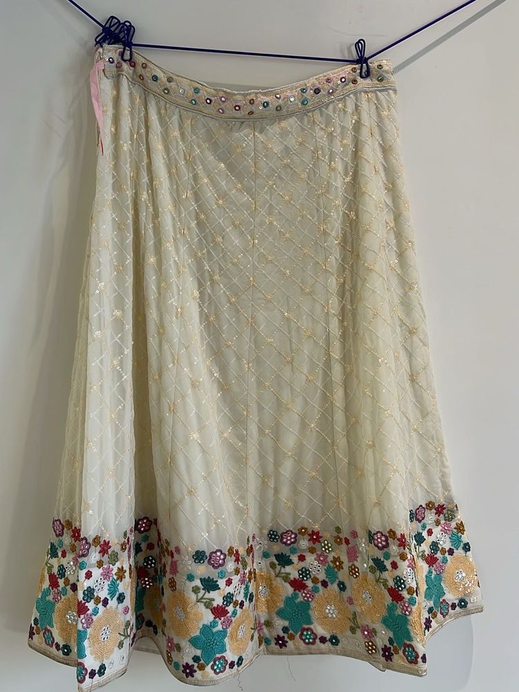 Embroidered Ethnic Lehenga With Dupatta