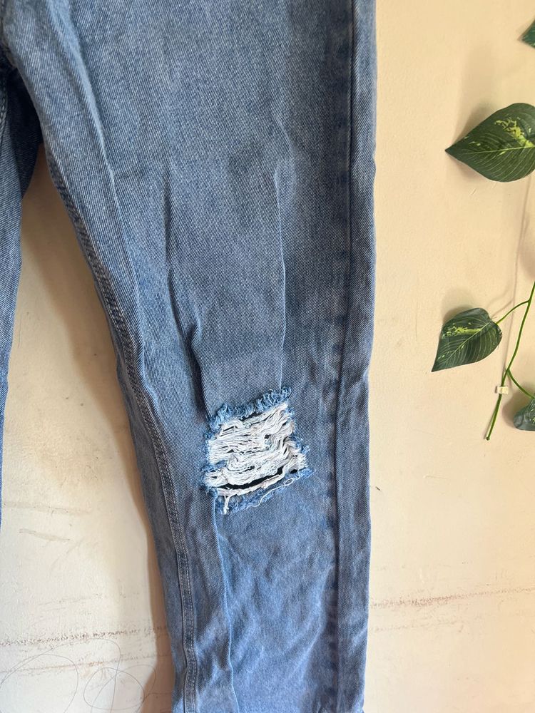 Ripped Knee Denim Jeans