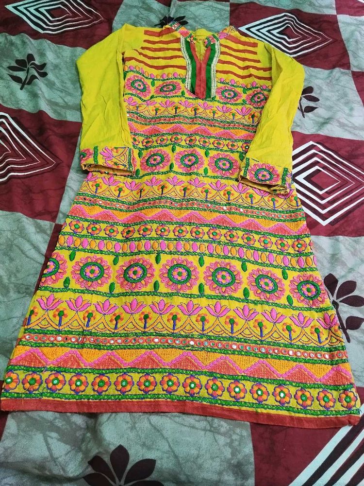 cotton embroidery suit