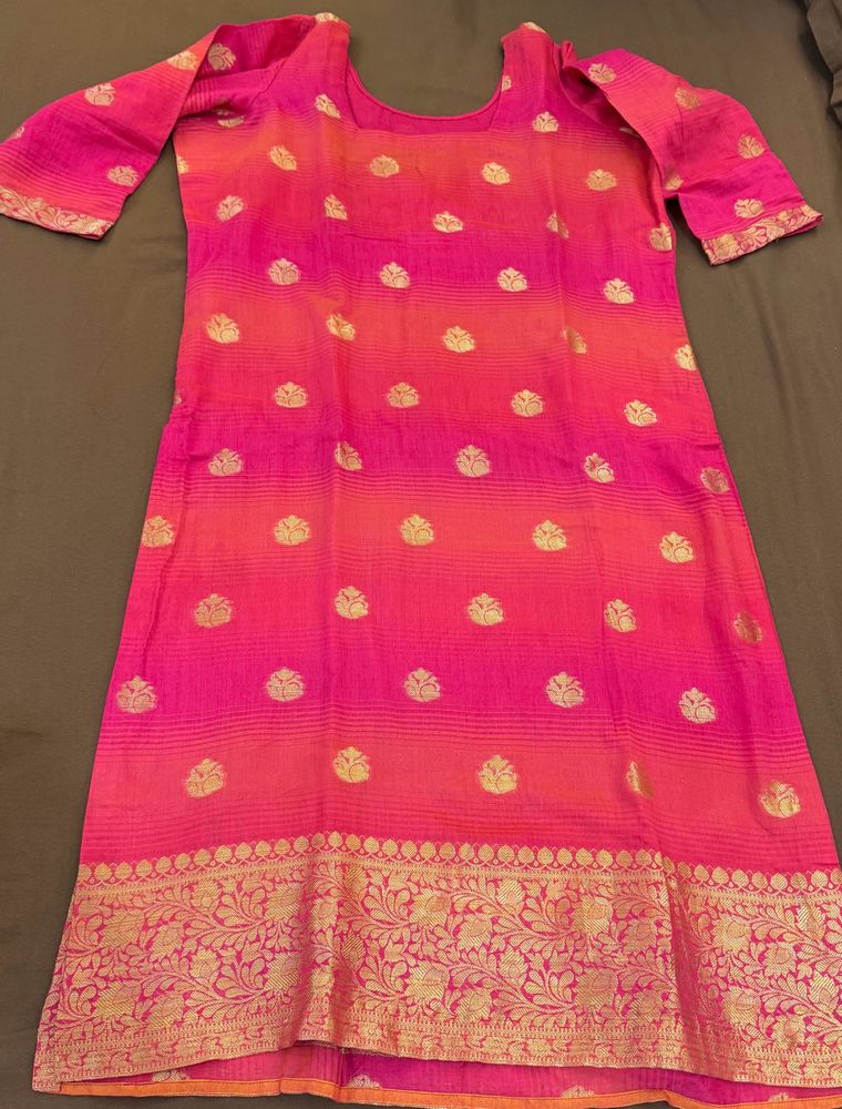 Vibrant Pink Ombre Kurta