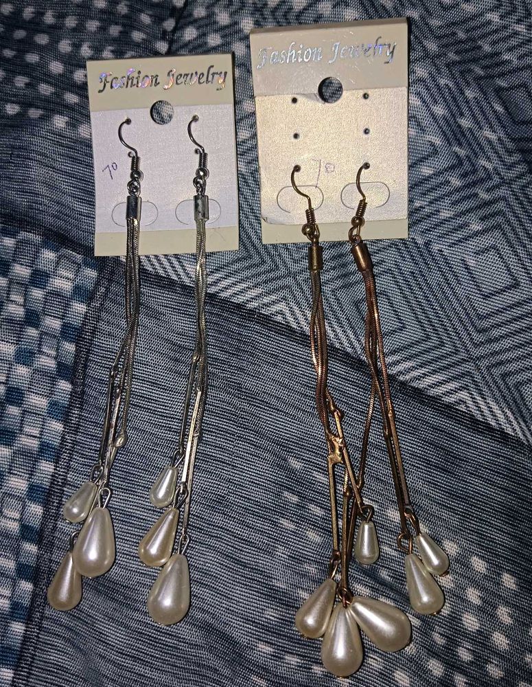 COMBO OF 2 EARRINGS -COPPER AND SILVER
