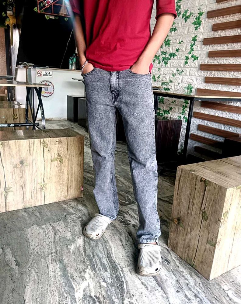 Men's Grey Wash Jeans