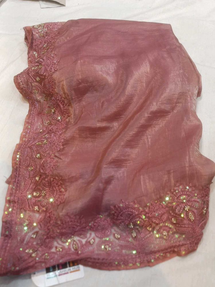 Embroidered Silk Saree