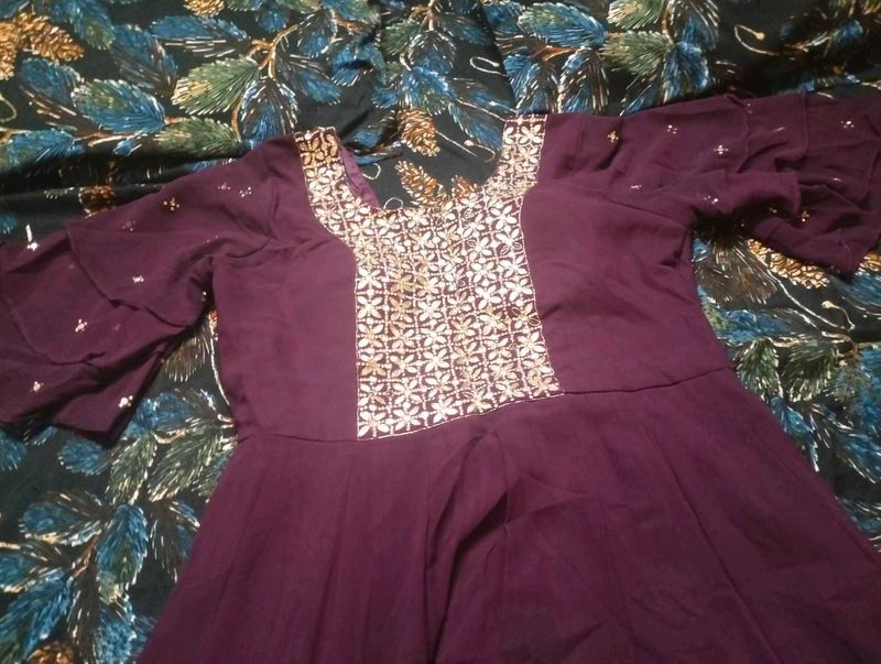 Beautiful Gown With Dupatta Party Dress