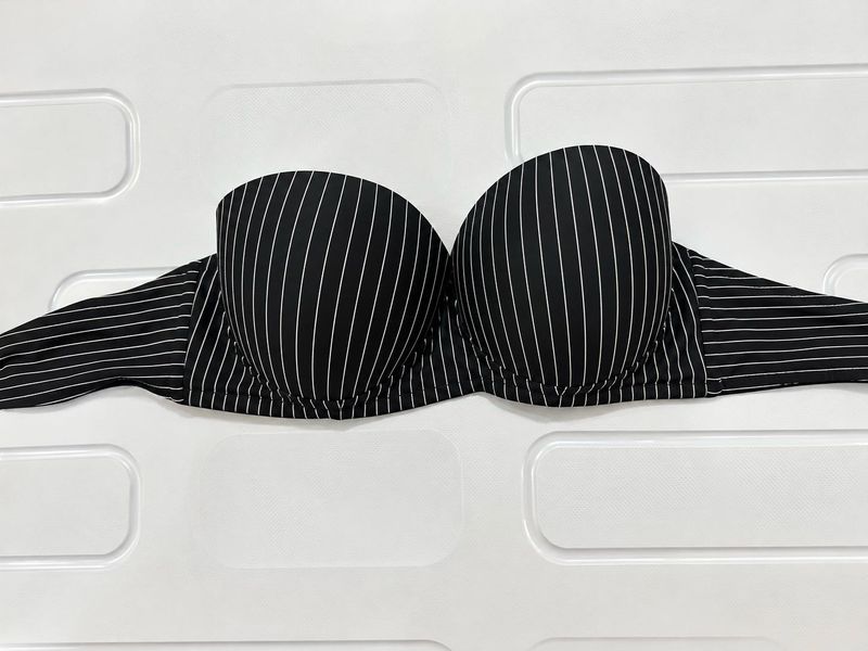 Strapless Pinstripe Bra