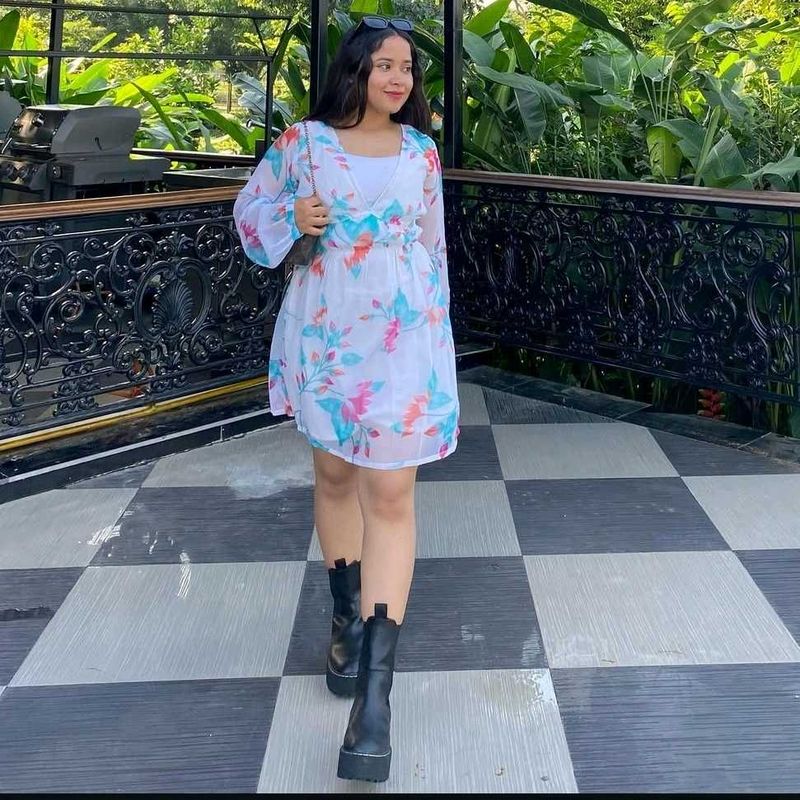 Floral Print Mini Dress