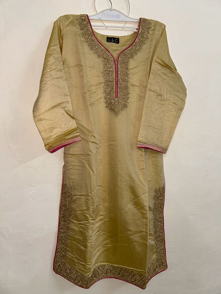 Chanderi Festive Kurta