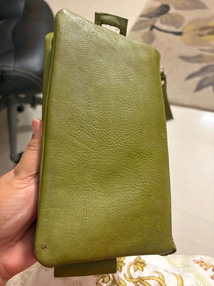 genuine leather passport organizer
