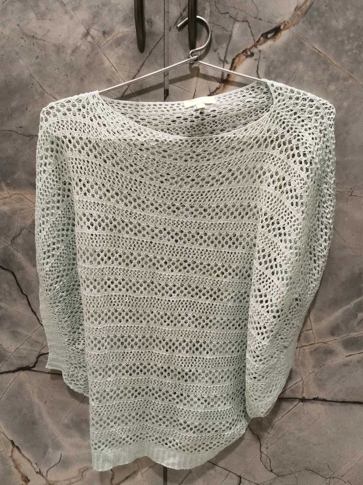 Light Blue Knit Top