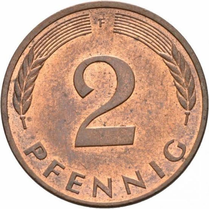 Vintage German 2 Pfennig Coin