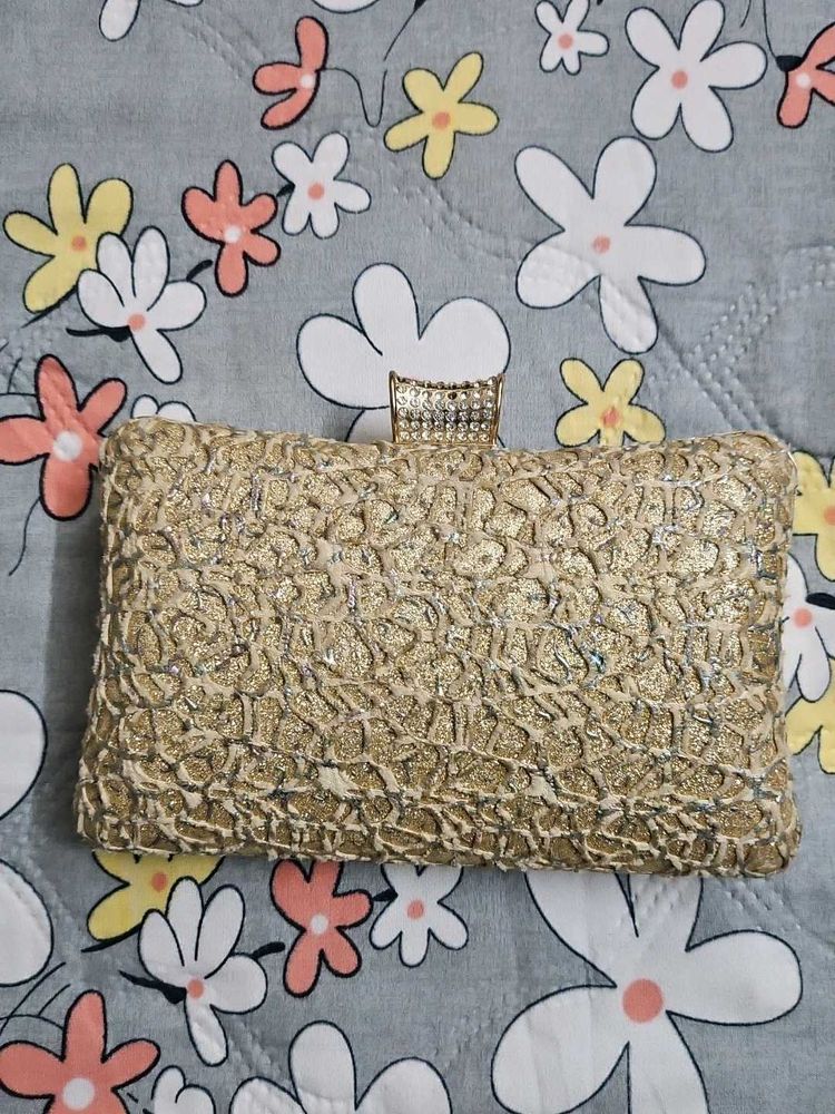 Elegant Gold Clutch Bag