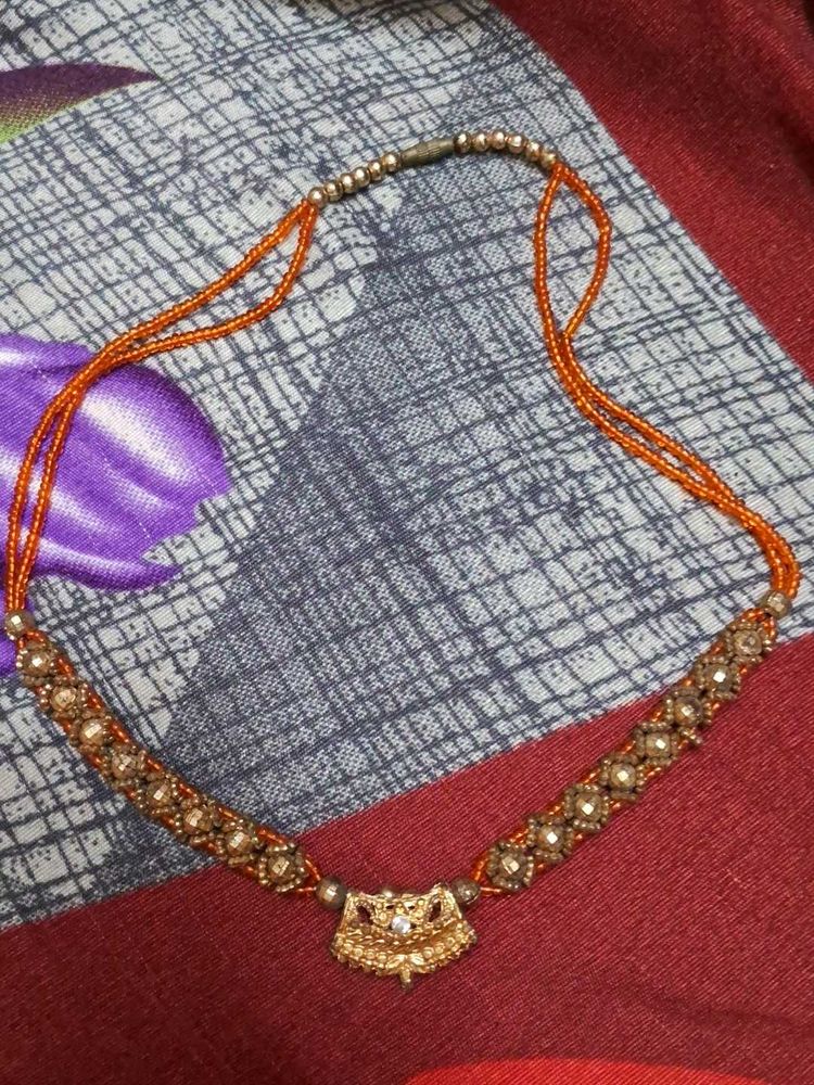 Elegant Beaded Necklace with Pendant