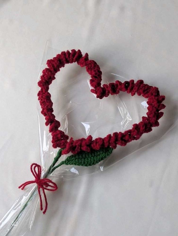 Handmade Crochet Heart Wreath