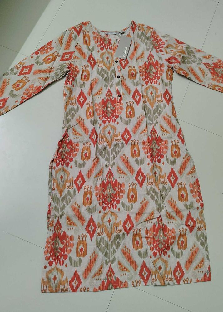 Boho Ikat Print Cotton Kurta