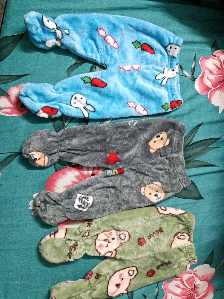 Cute Baby Winter Lowers Set (3 Pcs)