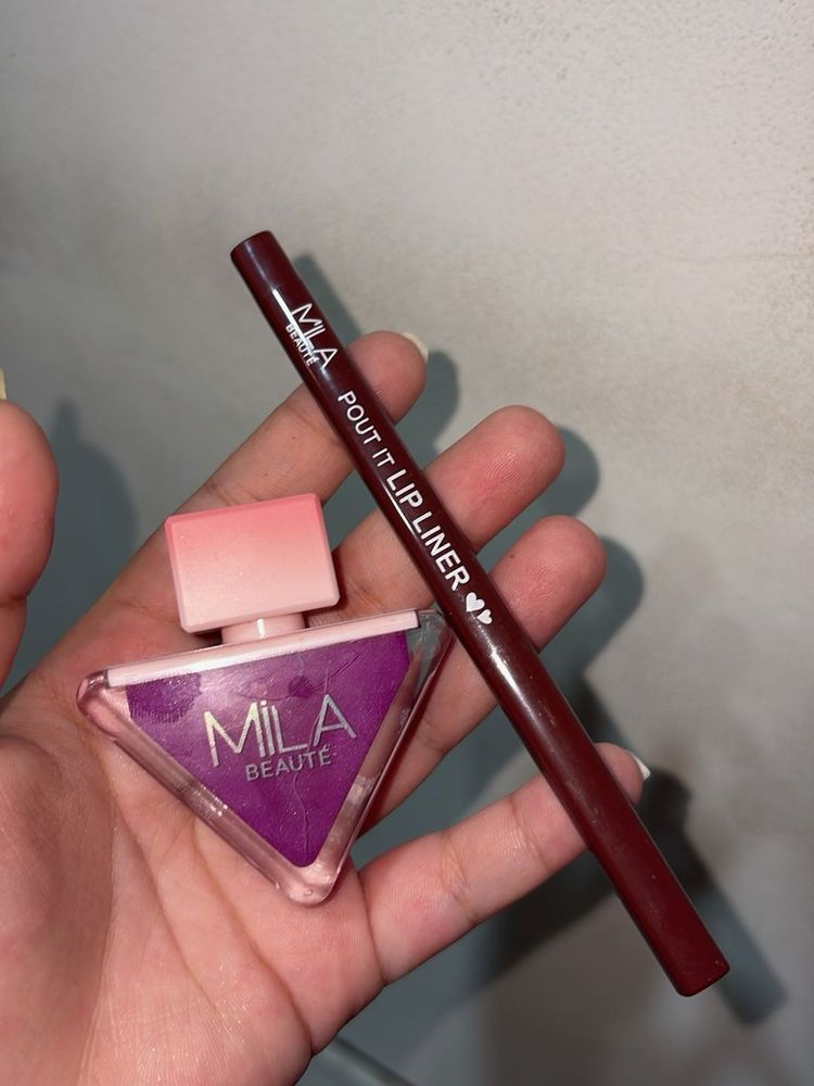 MILA BEAUTE Lip Liner &amp; blush set