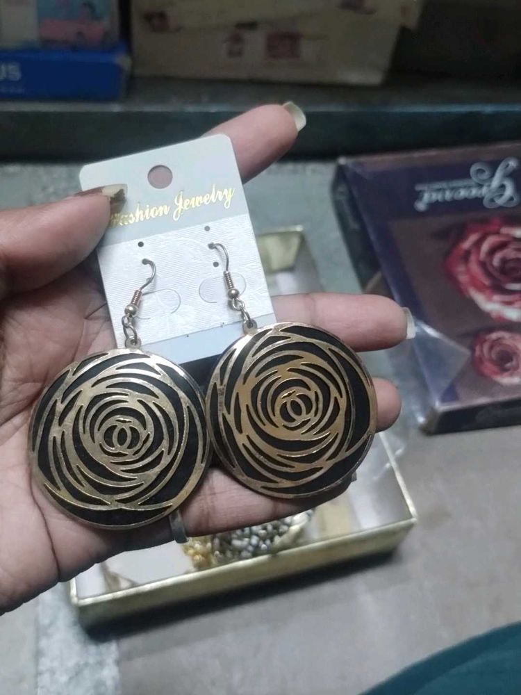 Boho Rose Design Statement Earrings