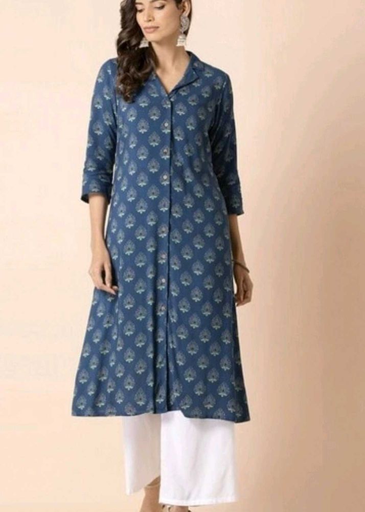 Stylish Blue Printed Kurta