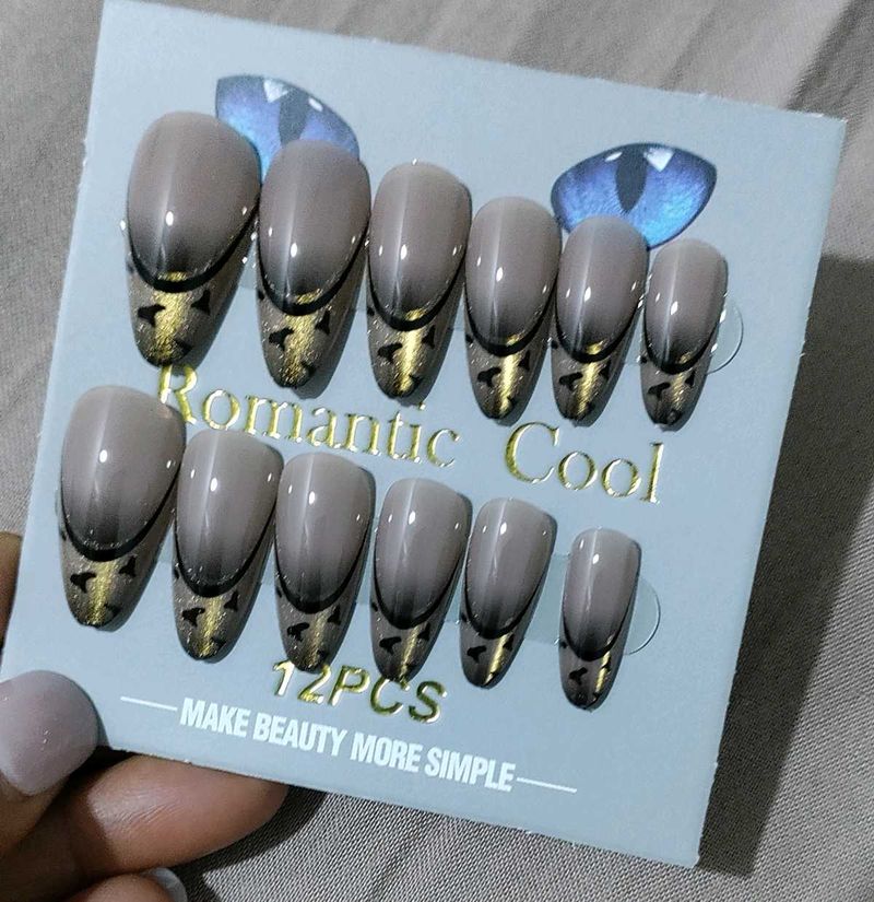 Romantic Cool French Tip Press-On Nails