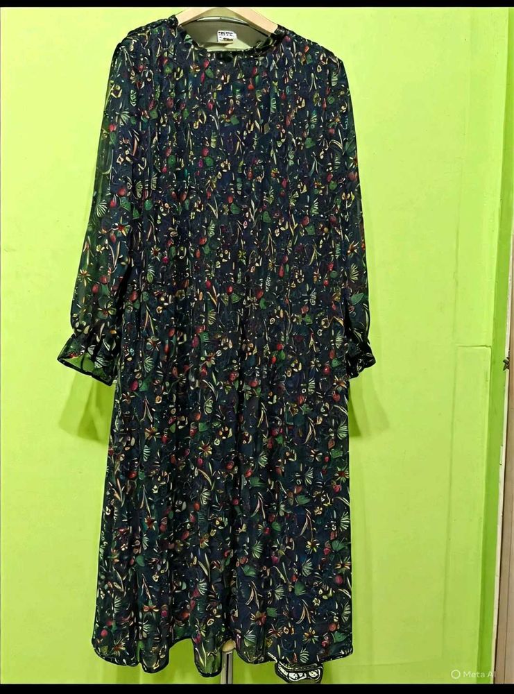 Chic Floral Print Midi Dress