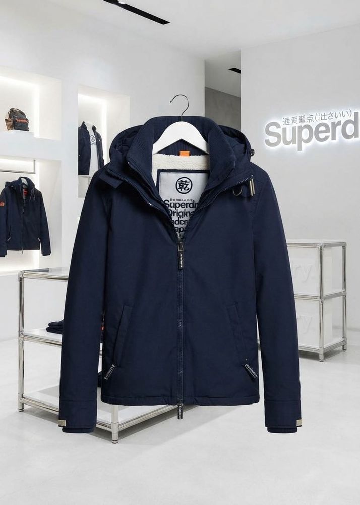 Superdry Navy Hooded Jacket