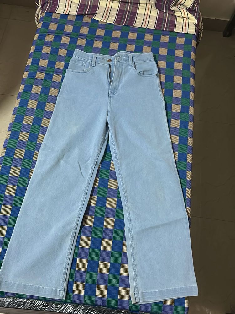 Light Blue Wide Leg Jeans