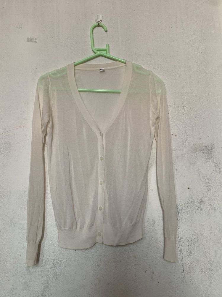 Uniqlo Cream Cardigan