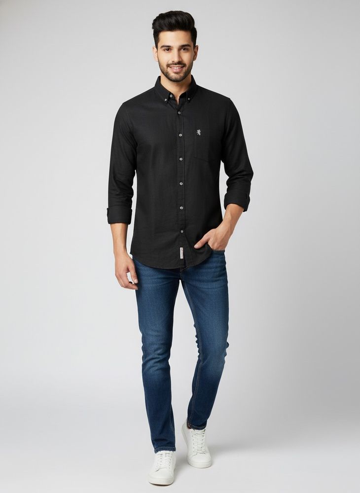 Red Tape Black Button-Down Shirt