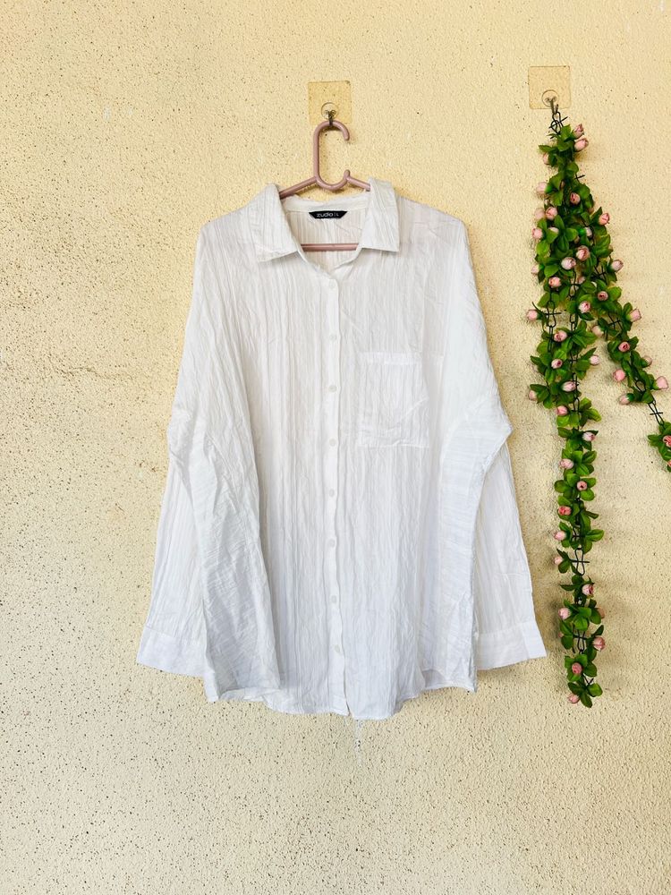 Classic White Button-Down Shirt