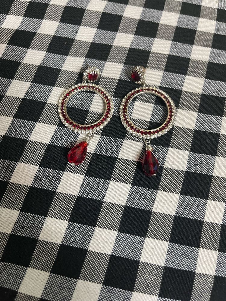 Elegant Red Drop Earrings