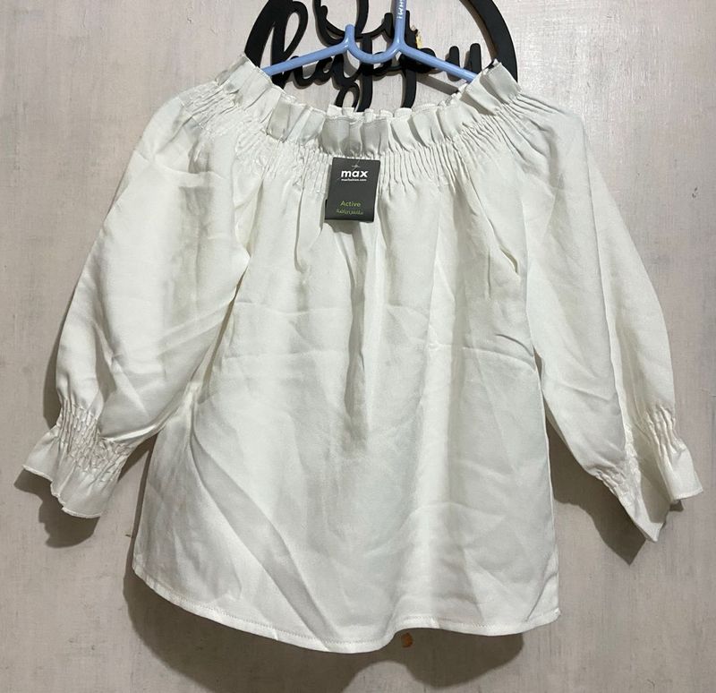 Chic Off-Shoulder White Blouse