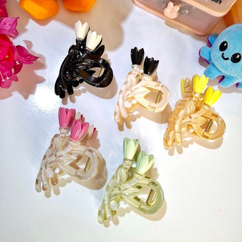 Set of 10 Flower Hair Claw Clips