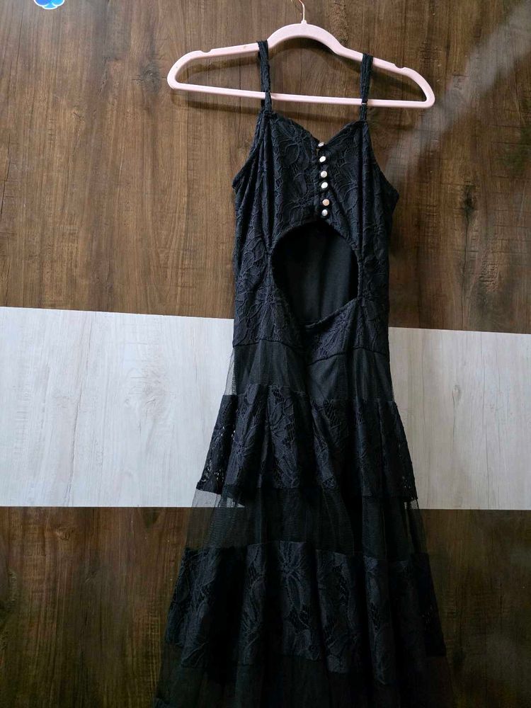 Elegant Black Lace Dress
