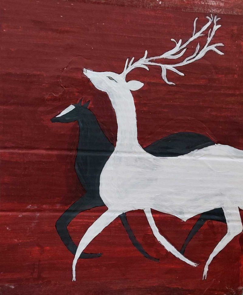 Abstract Deer Painting